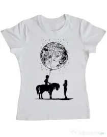 Tricou ADLER dama Din alta lume Alb
