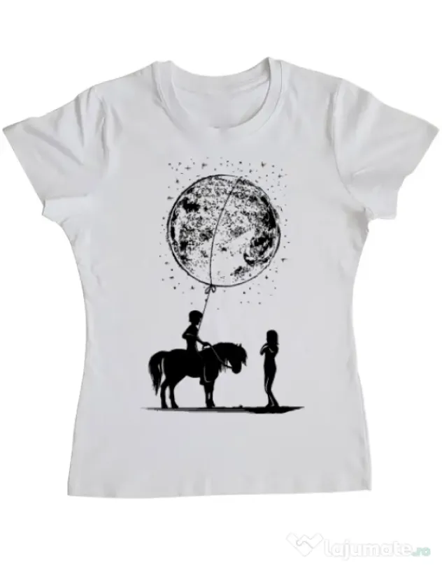 Tricou ADLER dama Din alta lume Alb