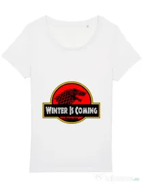 Tricou STANLEY STELLA dama Jurassic winter Alb