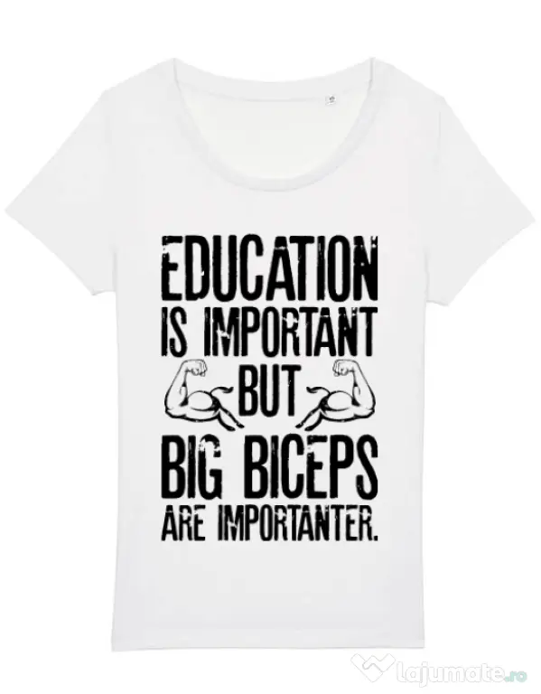 Tricou STANLEY STELLA dama Big biceps Alb
