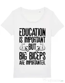 Tricou STANLEY STELLA dama Big biceps Alb