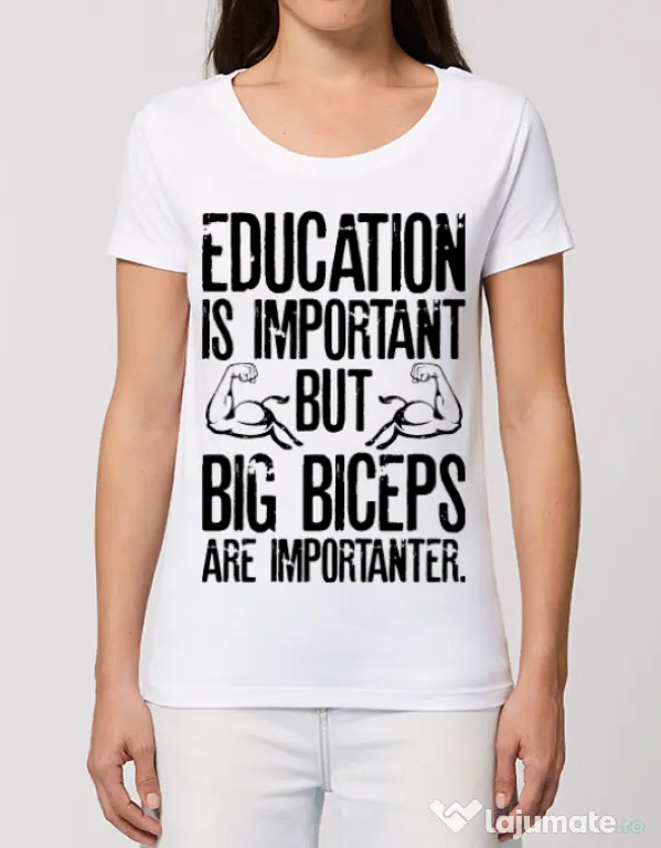 Tricou STANLEY STELLA dama Big biceps Alb