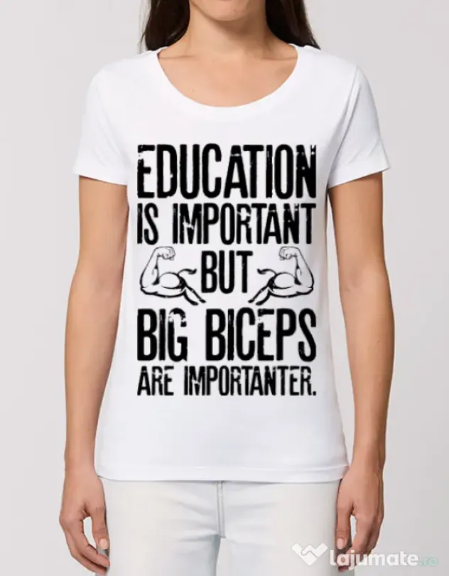 Tricou STANLEY STELLA dama Big biceps Alb