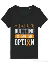 Tricou STANLEY STELLA dama Quitting is not an option Negru
