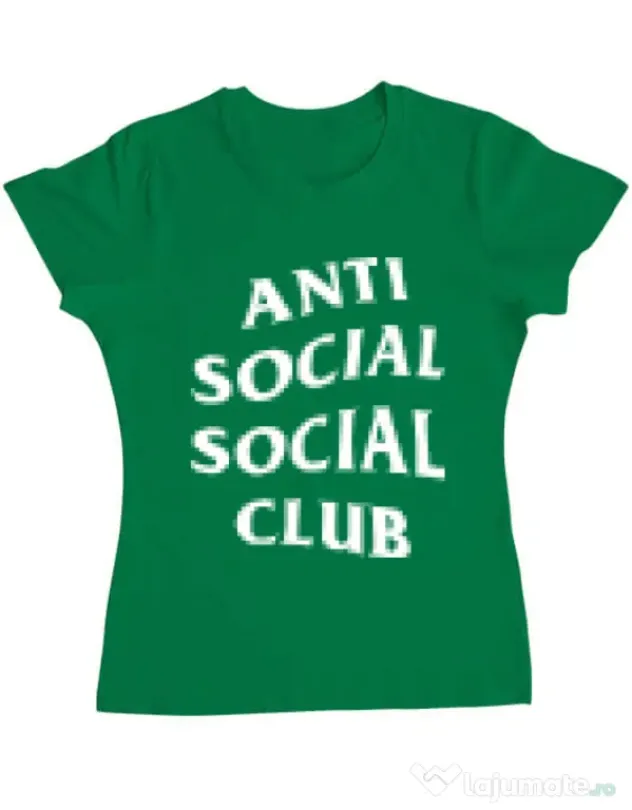 Tricou ADLER dama Anti social Verde mediu