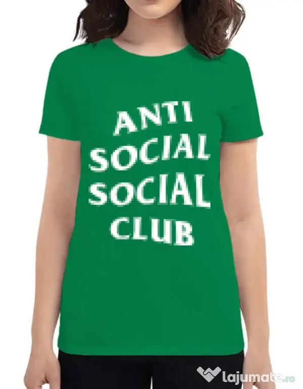 Tricou ADLER dama Anti social Verde mediu