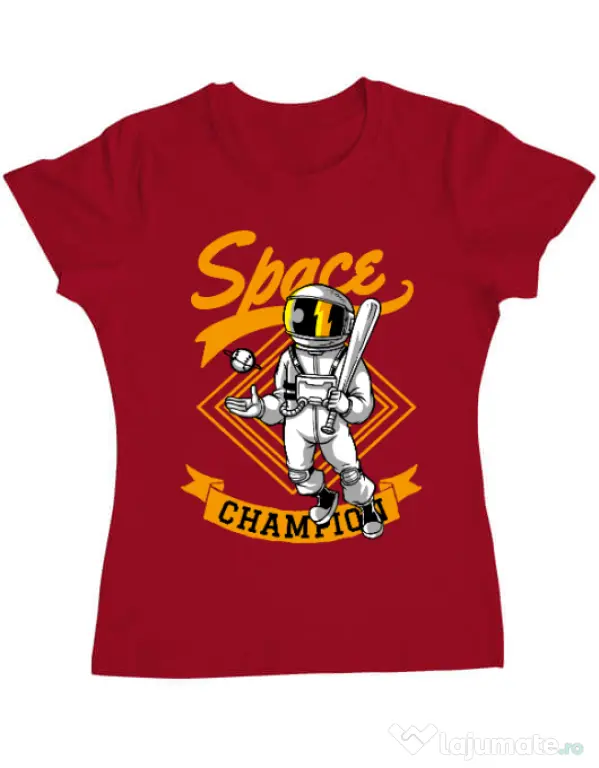 Tricou ADLER dama Space champion Rosu