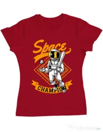 Tricou ADLER dama Space champion Rosu