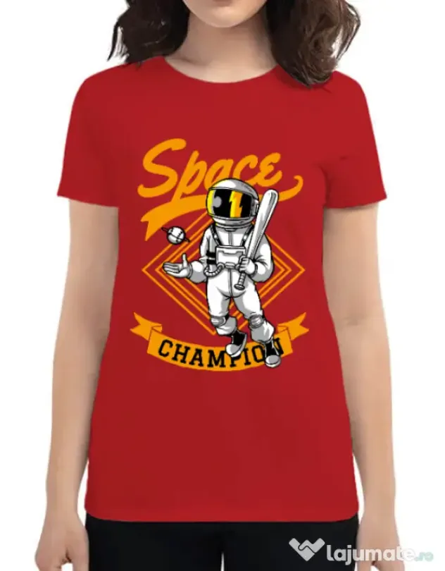 Tricou ADLER dama Space champion Rosu
