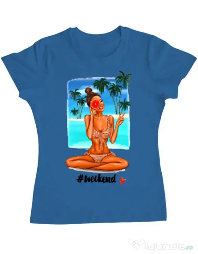 Tricou ADLER dama Weekend Albastru azuriu