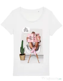 Tricou STANLEY STELLA dama Shine baby Alb