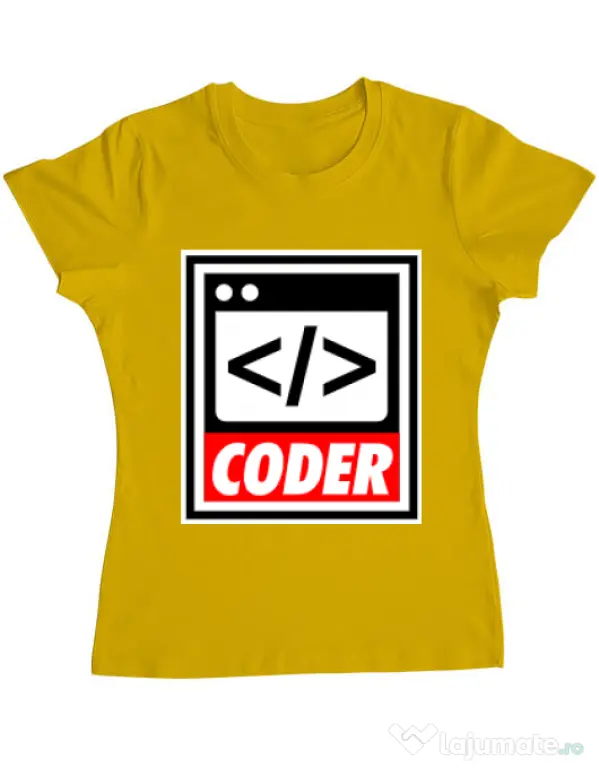 Tricou ADLER dama Coder Galben