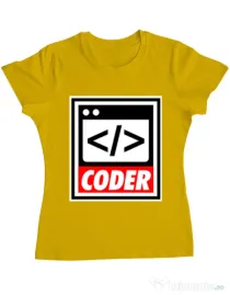 Tricou ADLER dama Coder Galben