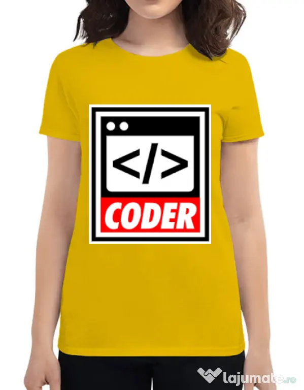 Tricou ADLER dama Coder Galben