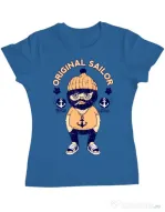 Tricou ADLER dama Original sailor Albastru azuriu