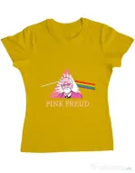 Tricou ADLER dama Pink Freud Galben