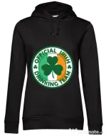Hoodie dama cu gluga Irish Drinking Team Negru