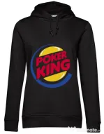 Hoodie dama cu gluga Poker King Negru