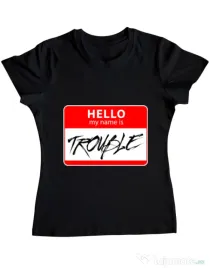 Tricou ADLER dama Trouble Negru