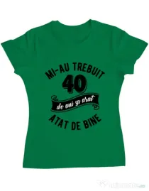 Tricou ADLER dama 40 de ani Verde mediu