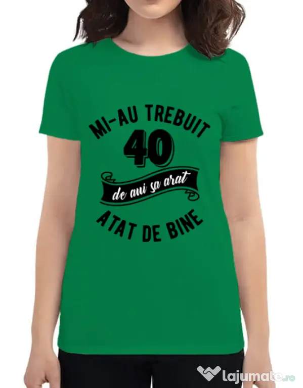 Tricou ADLER dama 40 de ani Verde mediu