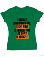 Tricou ADLER dama Keep it to yourself Verde mediu