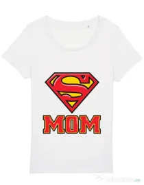 Tricou STANLEY STELLA dama Super mom Alb