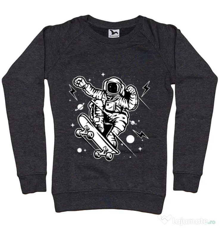 Bluza ADLER dama Skate Space Negru melanj