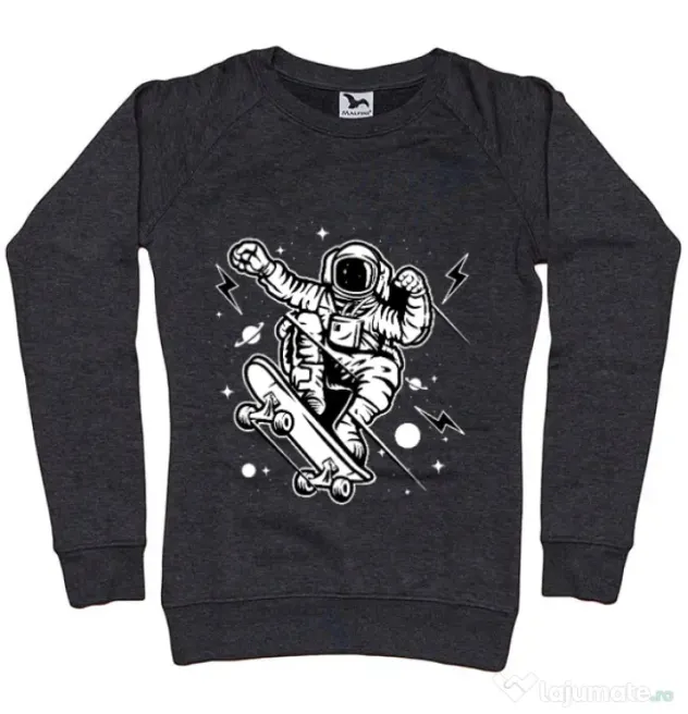 Bluza ADLER dama Skate Space Negru melanj