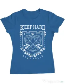Tricou ADLER dama Keep Hard Albastru azuriu