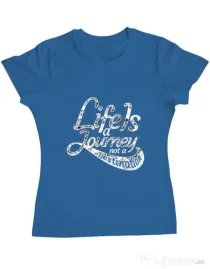 Tricou ADLER dama Life Is A Journey Albastru azuriu