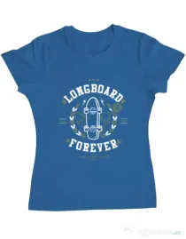 Tricou ADLER dama Long Board Forever Albastru azuriu