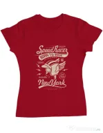 Tricou ADLER dama Speed Racer Rosu