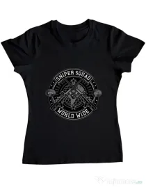 Tricou ADLER dama Sniper Squad Negru