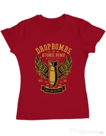 Tricou ADLER dama Dropbombs Rosu