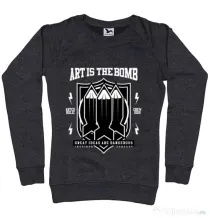 Bluza ADLER dama Art Is The Bomb Negru melanj