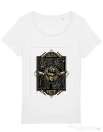 Tricou STANLEY STELLA dama Make Art Not War Alb