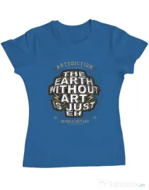 Tricou ADLER dama The Earth Without Art Albastru azuriu
