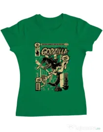 Tricou ADLER dama Godzilla Verde mediu