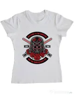 Tricou ADLER dama Darth Vader Sugar Skull Alb