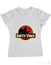 Tricou ADLER dama Darth Vader Alb 
