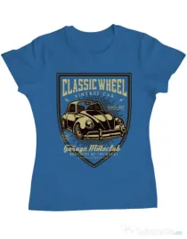 Tricou ADLER dama Classic Wheel Albastru azuriu