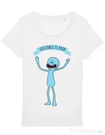 Tricou STANLEY STELLA dama Existence is pain Alb