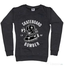 Bluza ADLER dama Skateboard Bomber Negru melanj