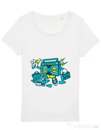 Tricou STANLEY STELLA dama Boombox Alb