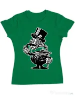 Tricou ADLER dama Gramophone head Verde mediu