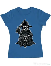 Tricou ADLER dama Vendetta Biker Albastru azuriu