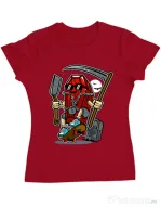 Tricou ADLER dama Coffin Skater Rosu