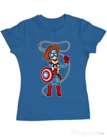 Tricou ADLER dama Captain Woody Albastru azuriu