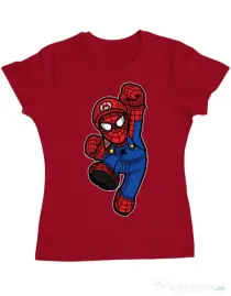 Tricou ADLER dama Spider Plumber Rosu